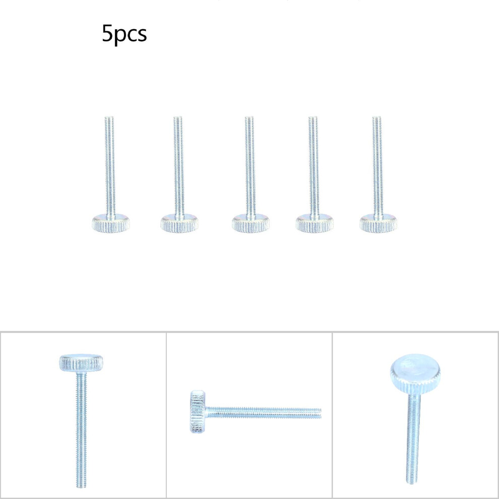 Carbon Steel M3 Zinc Plated Flat Head Knurled Screws 30Mm Thumb Bolts 5Pcs 4401361624373