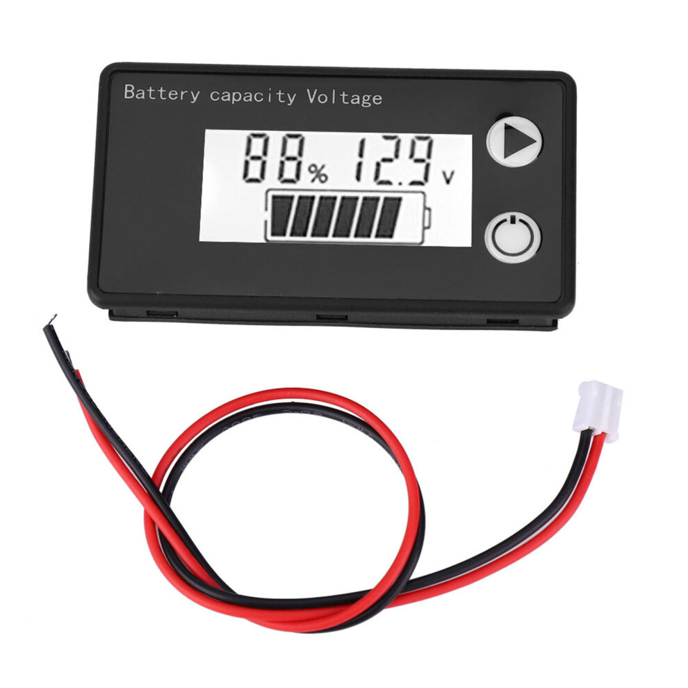 12V-100V Lcd Battery Voltmeter Tester, 61X33x14.5mm Blue 5031361625194