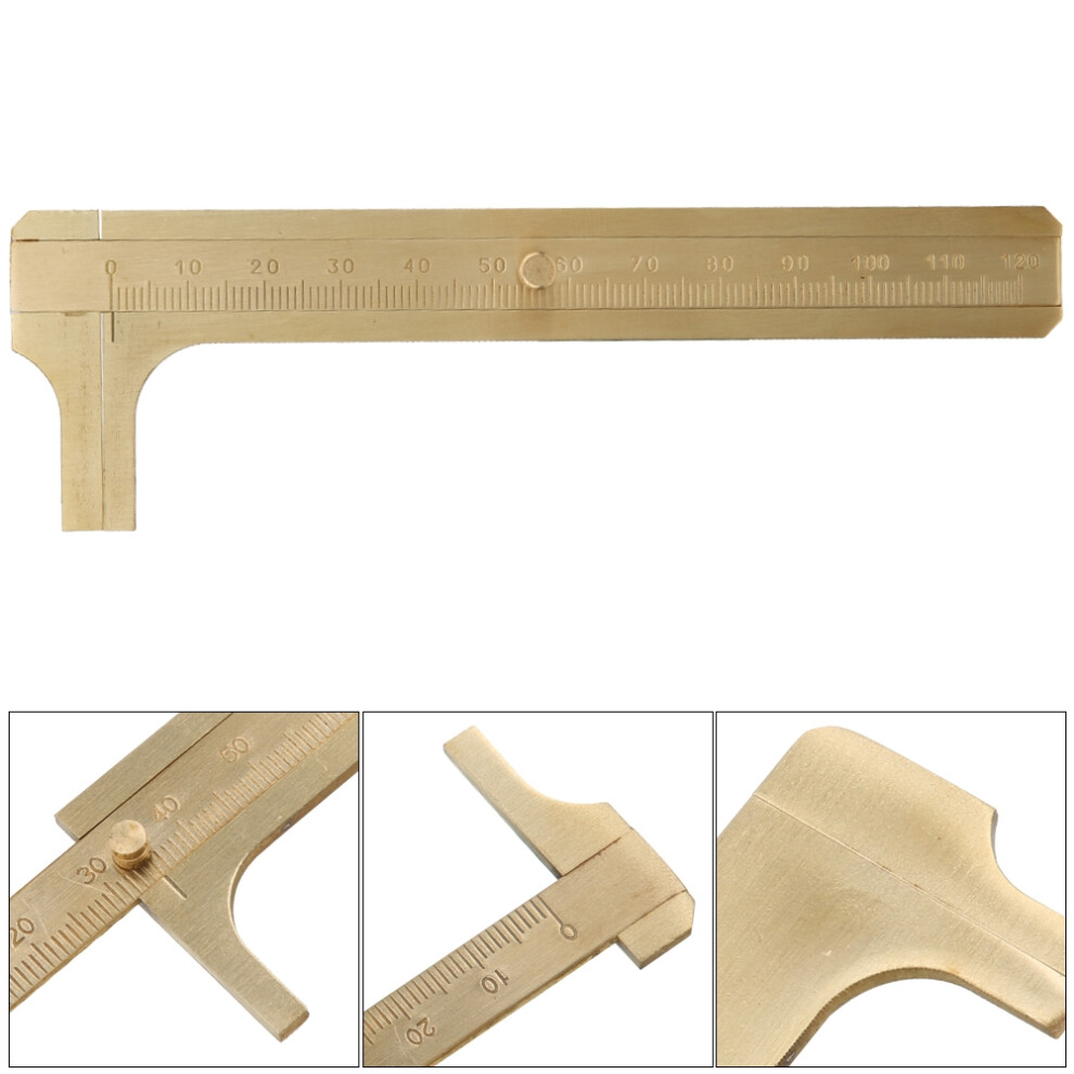 Brass Jewelry Test Calipers 12Cm Walnut Vernier Measuring Tool For Bracelets 5061361623944