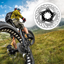140mm schwebende Stahl-Mountainbike-Bremsscheibe mit 6 Schrauben - Schwarz