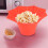 Silicone Foldable Microwave Popcorn Bowl 1.5L Red Home Kitchen Popcorn Machine 13