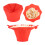 Silicone Foldable Microwave Popcorn Bowl 1.5L Red Home Kitchen Popcorn Machine 8
