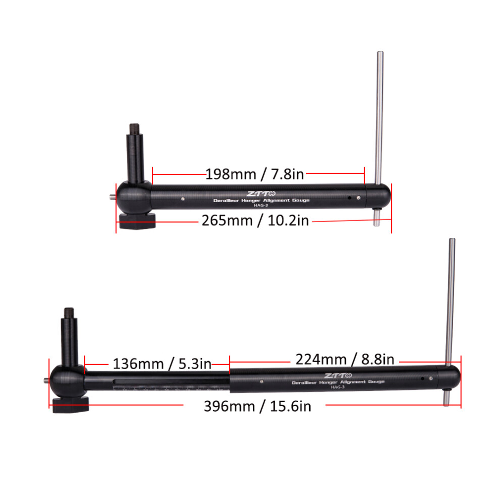 Aluminum MTB Derailleur Hanger Alignment Gauge 265-396mm-image-OPC-PMZCGSK-NEW