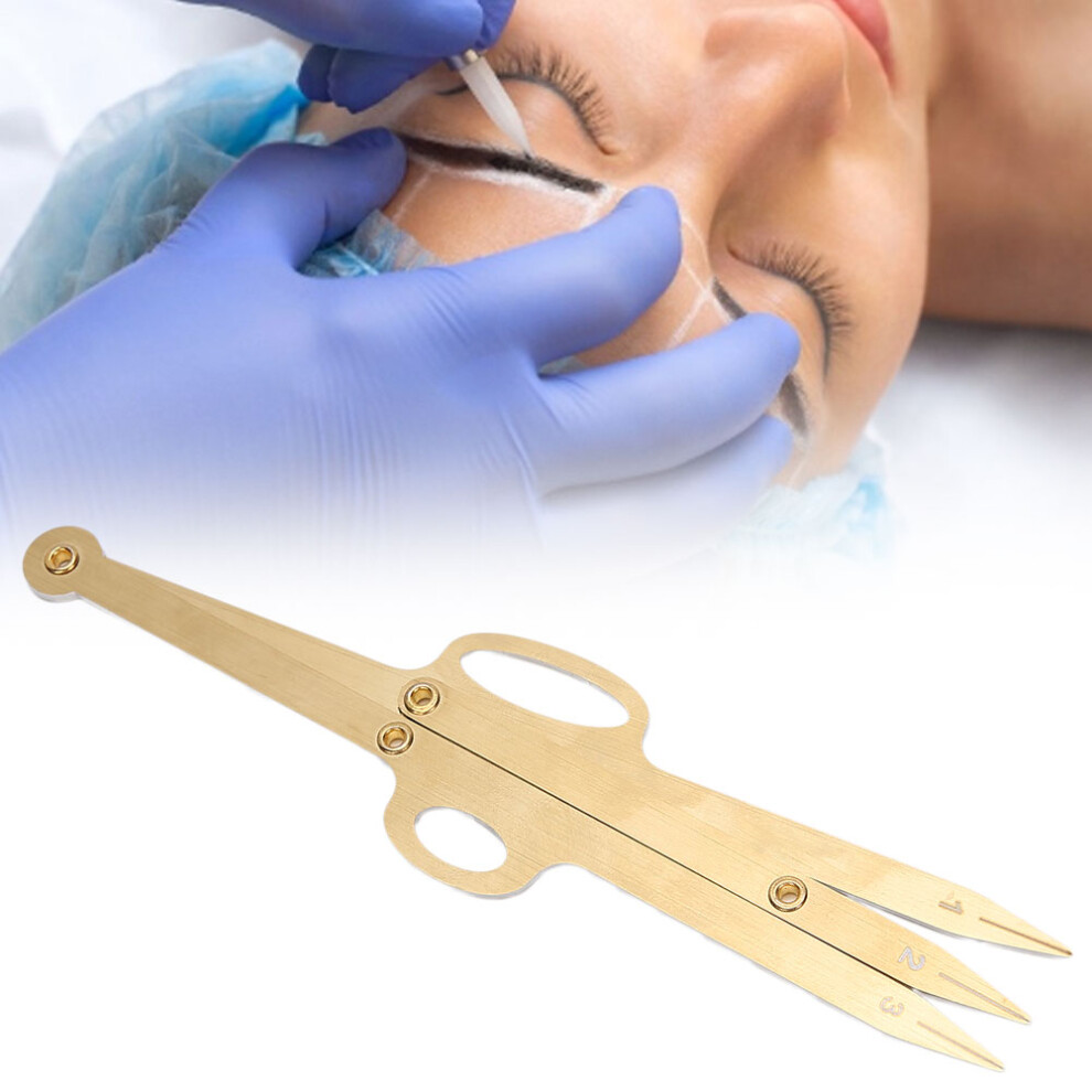 Golden Eyebrow Stencil Template Ruler For Microblading & Tattoo