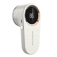 (White) Portable Mini Electric Lint Remover,Rechargeable Bobble Fabric Shaver for Clothes