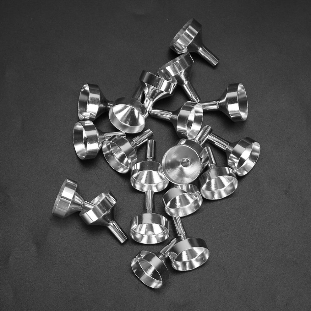 20PCS Aluminum Perfume Funnels Portable Makeup Liquid Dispensing Tools
