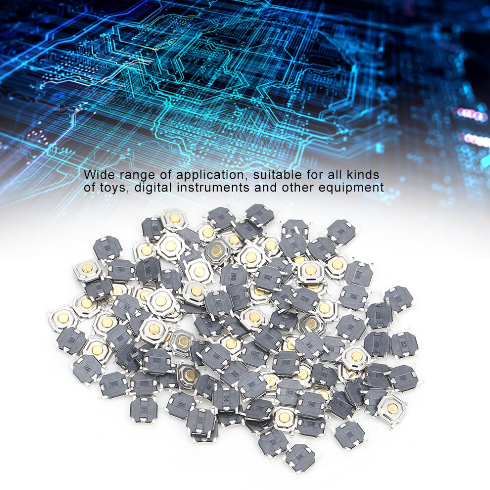 100Pcs Tactile Push Button Switch Smd 4X4x1.5mm Dc12v 50Ma Light 3211361637874