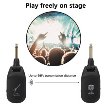 Wireless Guitar Receiver A9, 2.4GHz, 4H Use, USB Charging