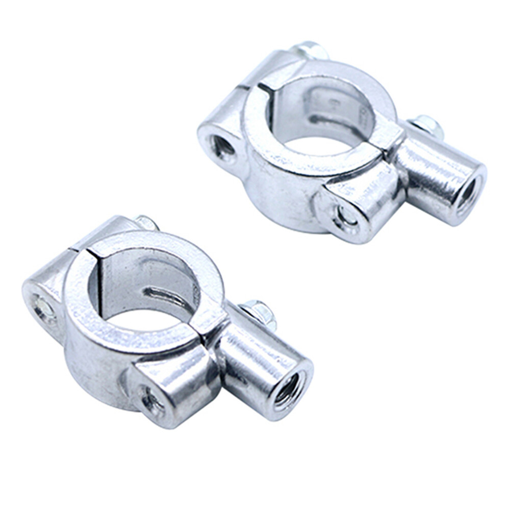 Aluminium Handlebar Rearview Mirror Clamp For Bicycle & Motorcycle 10Mm 2 Pack 8761361638876