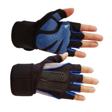 Guanti da fitness Guanti mezze dita Design traspirante con palmo antiscivolo e protezione antiurto, presa migliorata per sollevamento pesi, ciclismo