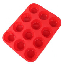Kulinarisk vidunder, Ovnssikkert bagetilbehør, Varmebestandig silikoneform, Fødevaregodkendt silikone muffinform, Non-stick silikone cupcakeform,