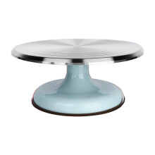 Aluminum Alloy Cake Turntable for Baking Enthusiasts, Stable Rotation 10 Inch Revolving Cake Stand with Non-Slip Base Easy Decorating Functionality, S