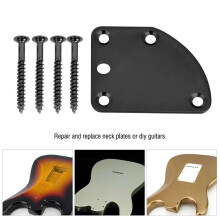 5-Loch Schwarzes Halsplatte für ST E-Gitarre DIY Ersatz 6,4cm