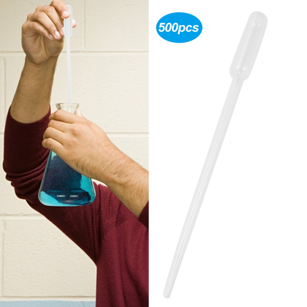 500pcs Plastic Transfer Pipettes Graduated 0.5ml for Perfume & Serum Packaging
