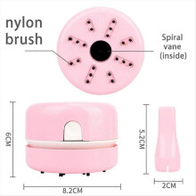 (Pink) Desktop Cleaner Mini Desk Vacuum Cleaner Desktop Dust Remover Sweeper Vacuum Cleaner Table Cleaning