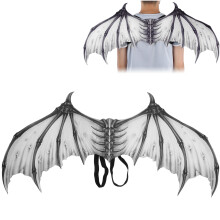 87cm White Folding Wings Kid's Halloween Cosplay Prop - Non-Woven Fabric