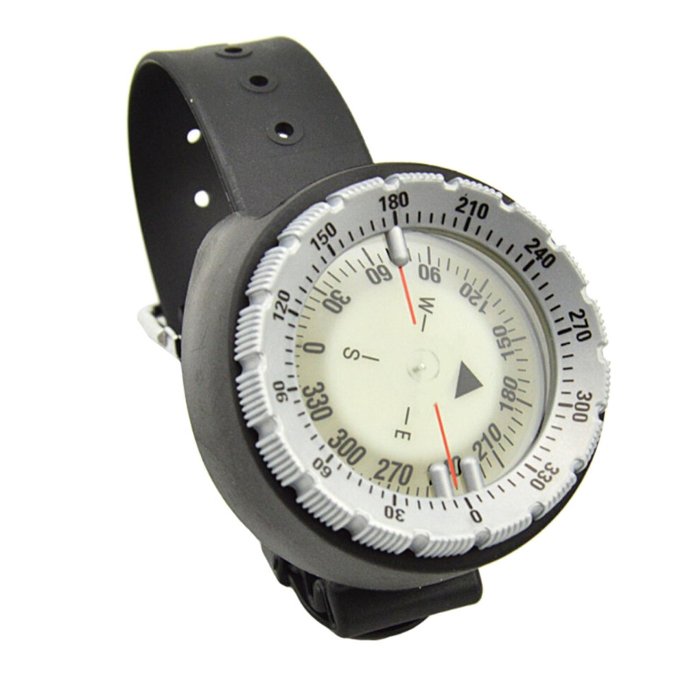 Dark Underwater Compass Gauge Features Stable Pointer Glows In For