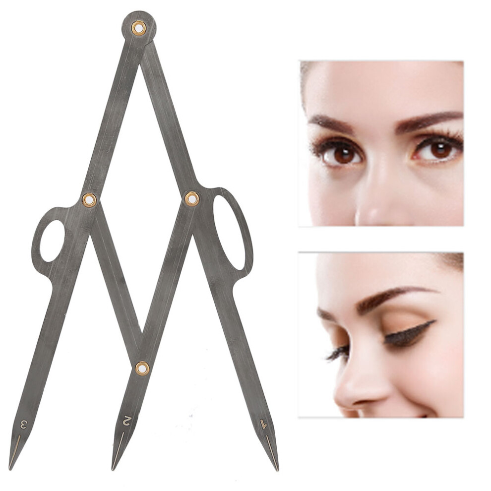 Black/Silver/Golden Eyebrow Stencil Template Guide Ruler For Microblading | ,