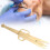 Golden Eyebrow Stencil Template with Ruler & Measure Tool for Microblading 9