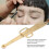 Golden Eyebrow Stencil Template with Ruler & Measure Tool for Microblading 7