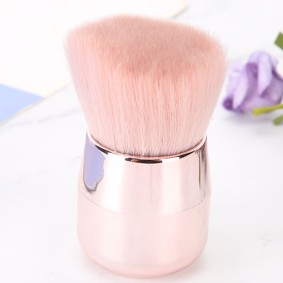 Pink Makeup Brush For Cheek And Powder Foundation Soft Synthetic Bristle 15Cm