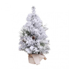 (40cm) Mini Christmas Tree Snow Flocked Xmas Tree Desktop Decoration For Home Party New Year 2024 Navidad Ornaments Gifts 30/40/50CM
