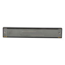 Polyphonic 24-Hole Harmonica C Key Glossy Black Diatonic Harp Gift for Kids