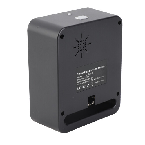 Barcode Scanner 1D/2D QR Handsfree Desktop Bar Reader with USB Cable LED Light 2