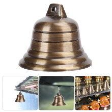 Small Copper Brass Bell Pendant, 4.5x5cm Handmade Jingle Ornament