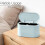 (Blue) Mini Trash Can With Lid - Removable Small Garbage Can, Tiny Plastic Trash Bin 4