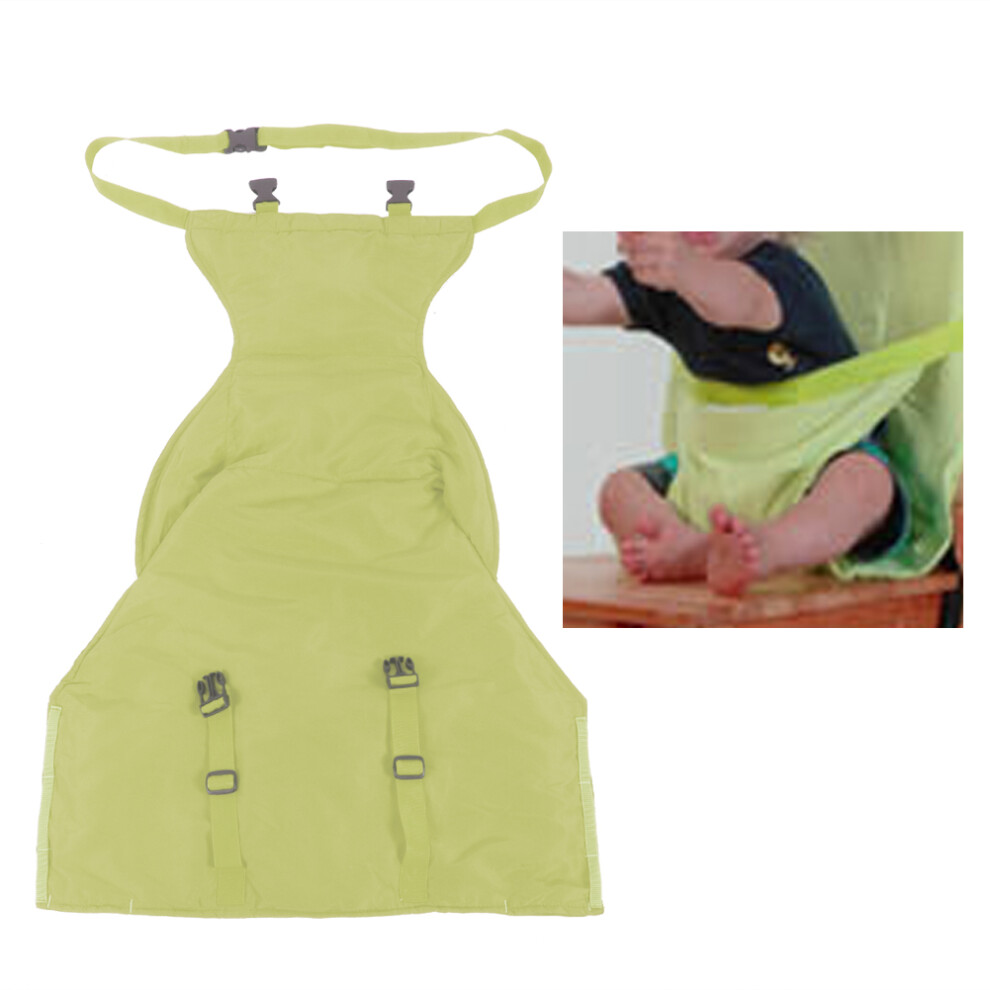 Portable Baby Toddler High Chair with Safety Harness for Travel Green