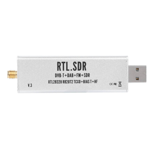 0.1MHz‑1.7GHz RTL‑SDR Receiver for XP Win10 Android Stable Frequency 1