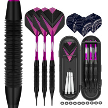Set di Freccette Punta Morbida con Design ergonomico, Freccette con Punta in plastica per Bersaglio Elettronico, Set Completo con Asta Regolabile e