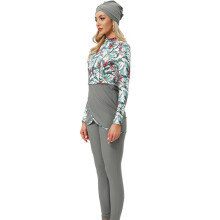 Costumi da bagno modesti da donna, costumi da bagno musulmani da donna, costume da bagno intero con rash guard a maniche lunghe e hijab staccabile,