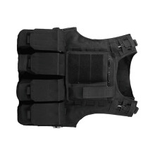 Gilet tattico da paintball per softair, gilet tattico di dimensioni regolabili con borsa multi-opzioni, gilet tattico modulare con sistema MOLLE e