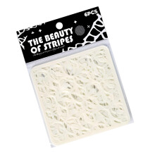 6 Pcs Layering Stencils Flowers Drawing-The beauty of stripe