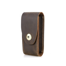 Retro Foldable PU Leather Blade Sheath Waist Pocket For Outdoor