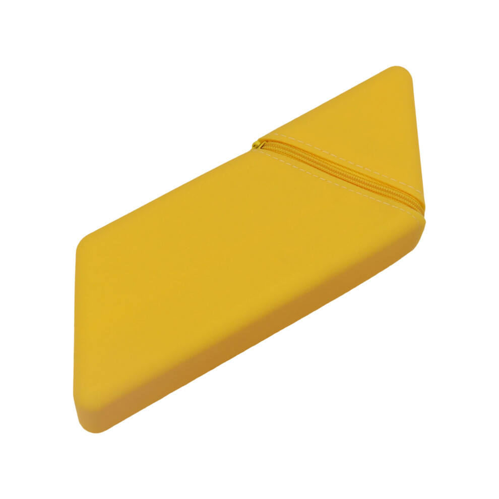 Expandable Pen Bag Foldable Pencil Case Makeup- Yellow