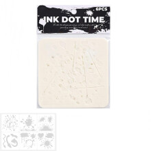 6 Pcs Ink Dots Stencils for Painting Journal-Ink dot time
