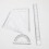 Math Geometry Tool with Square Straight Ruler Math Protractor 7