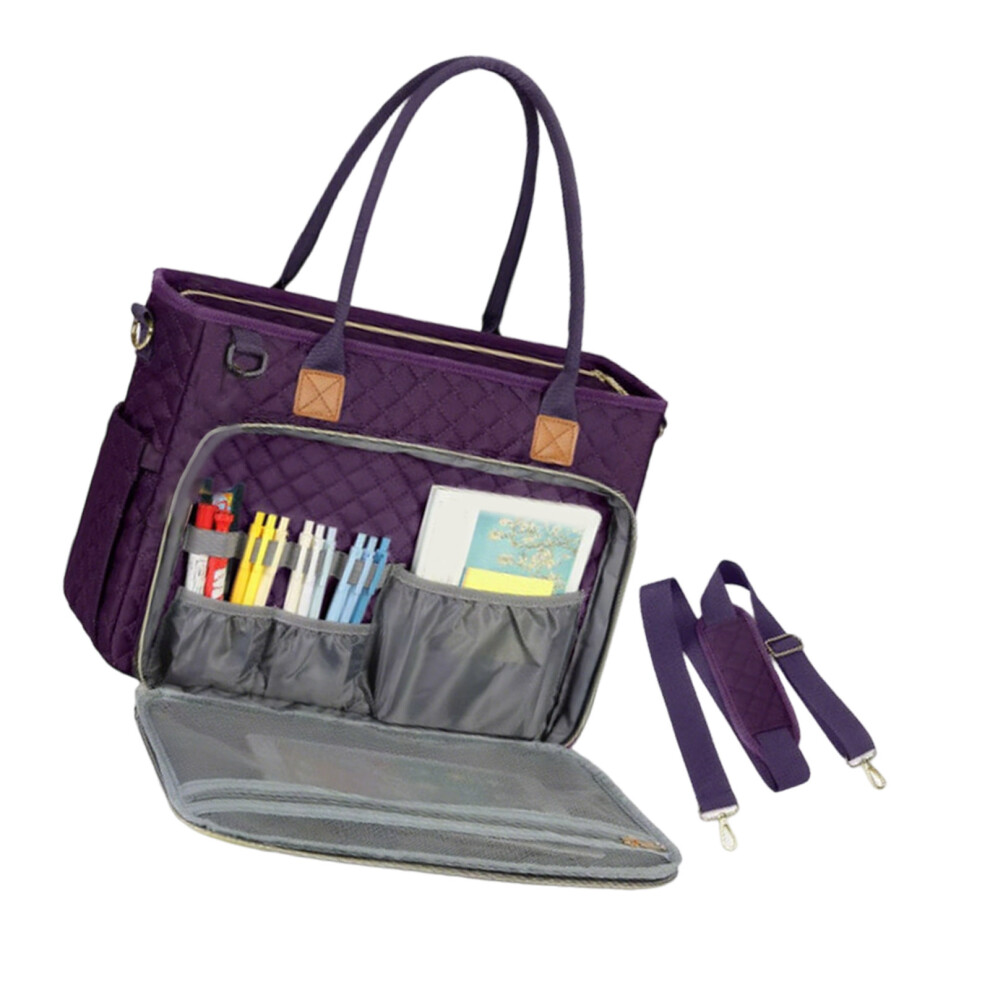 Teacher Toted Bag For Women Work Laptop Bag Nurse Bags- Purple 7754000368976