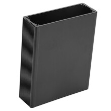 Schwarzes Aluminium-Schaltschrankgehäuse 27x82x100mm Matt Schwarz