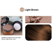 (Light Brown) Multifunctional Shading Powder Water-proof Hairline Building Powder Cover up Scalp Eyebrow Powder Cosmetics