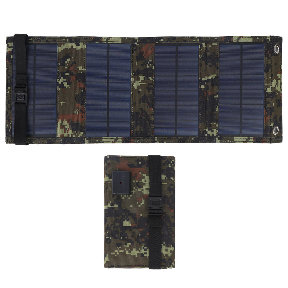 10W Foldable Solar Panel Charger 5.5V Outdoor Emergency Power Bank Black 9311361671114