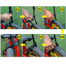Robustes schwarzes Schulterband für Scooter, verstellbar, 2,5 cm breit