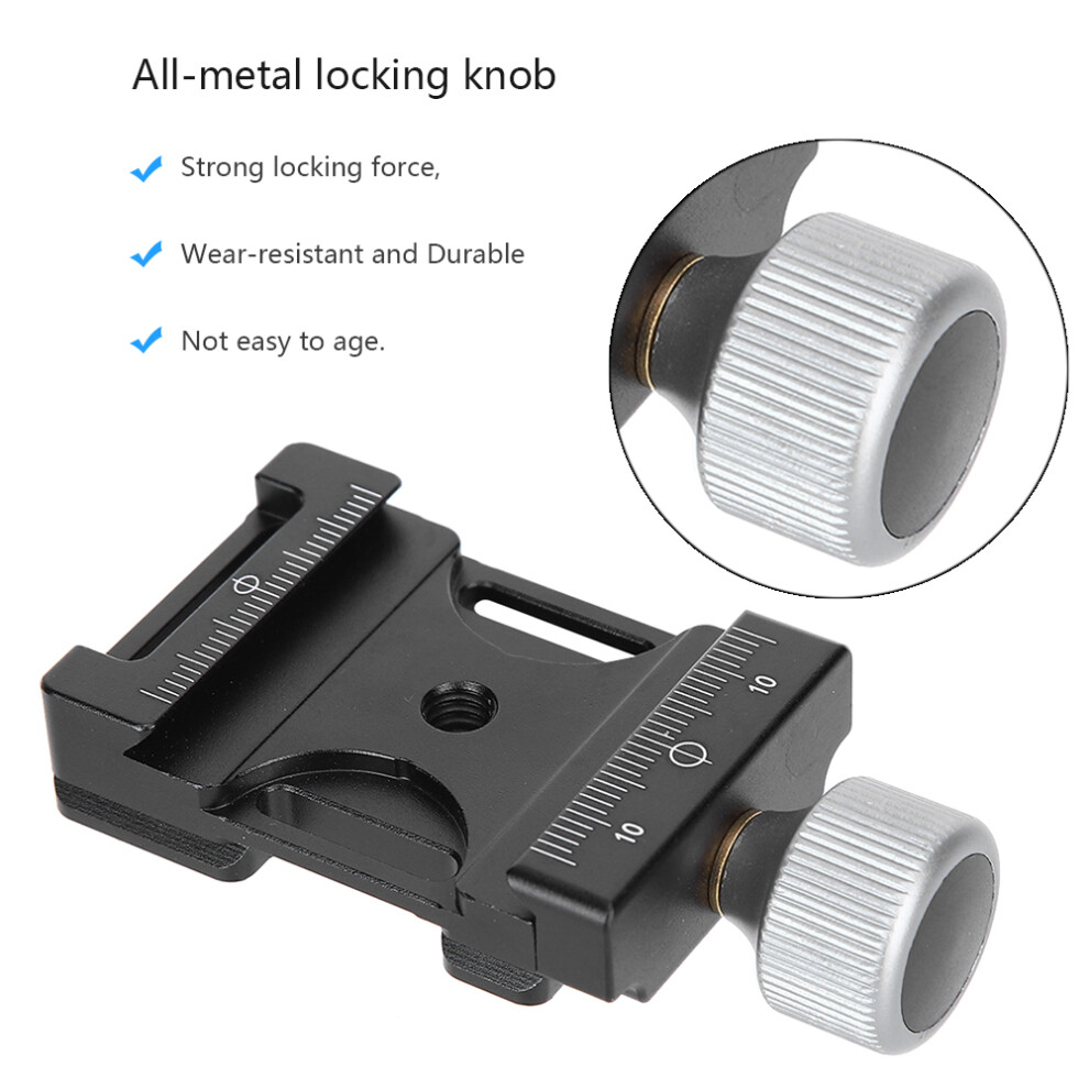 38Q Aluminium Alloy Antislip Quick Release Plate Clamp With 1/4" Screw Hole 9311361673668