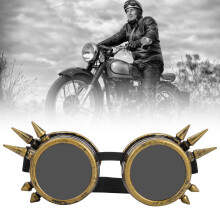 Vintage Bronze Steampunk-Brille, verstellbare winddichte Cosplay-Brille