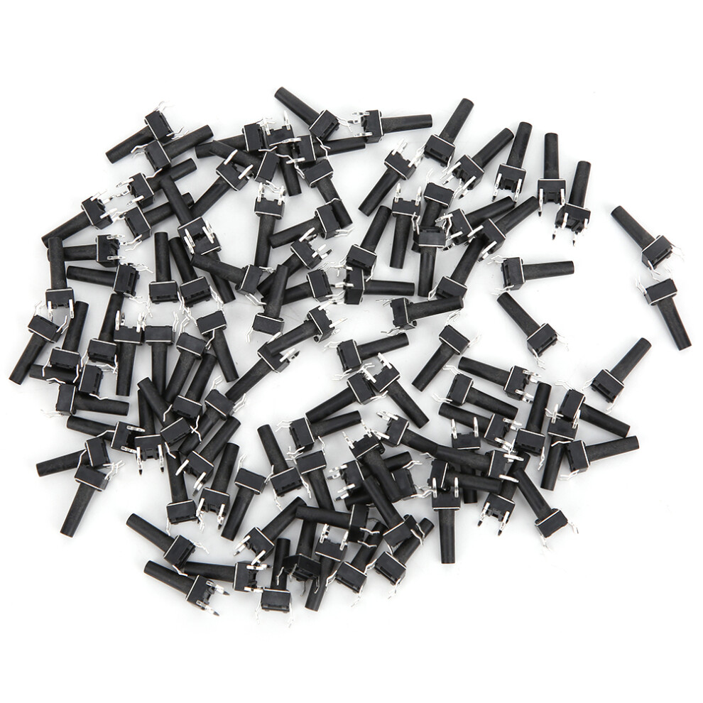 100Pcs Momentary Tactile Switch Dc12v 50Ma 6X6x15mm Plastic Dip 6931361676075