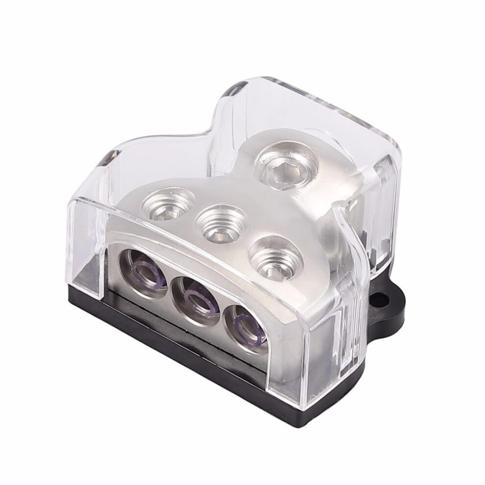 3-Way Power Distribution Block 1X0 Gauge In 3X4 Gauge Out Power Distribution Block For Car Audio Splitter 9323874982090