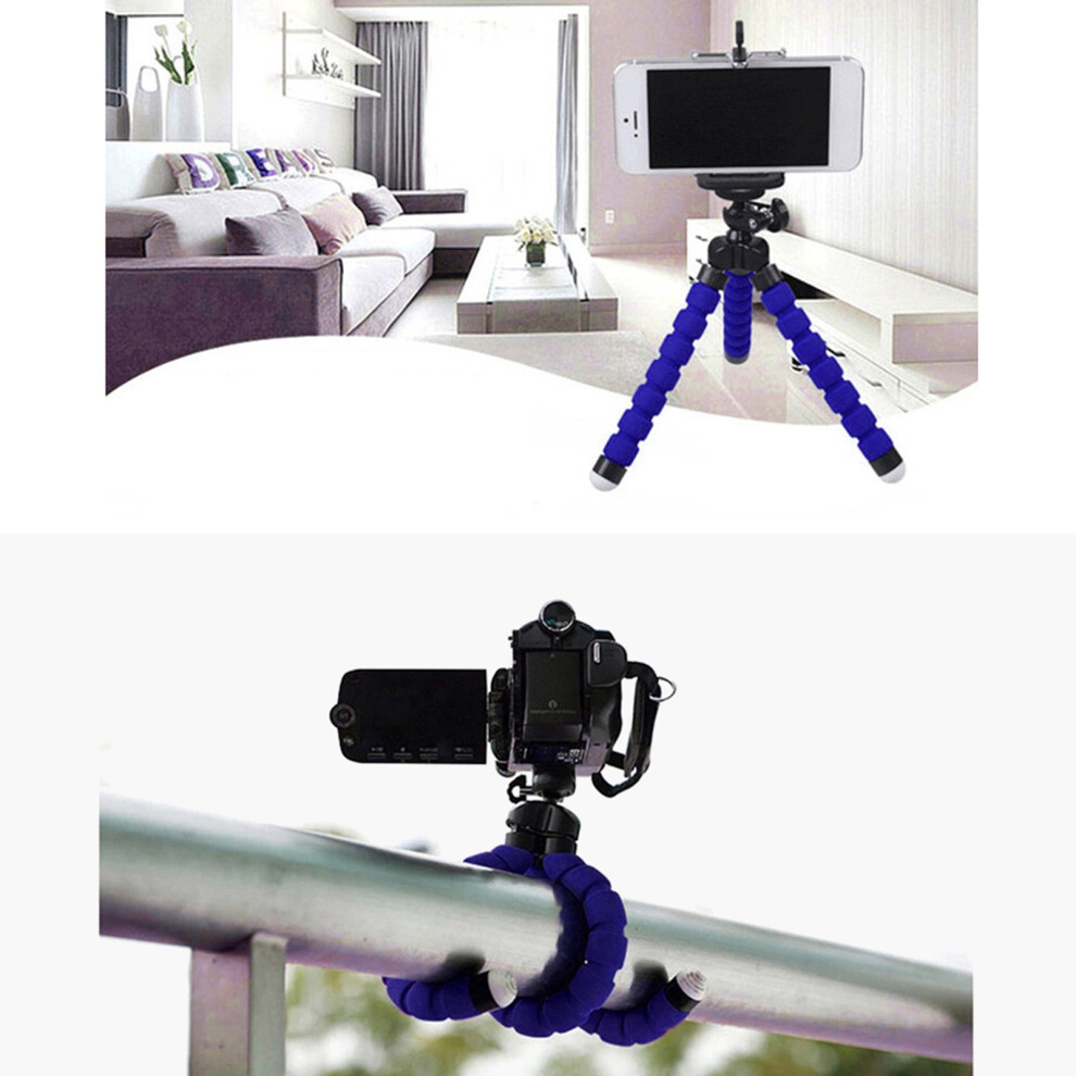 Mini Octopus Tripod Stand With Phone Holder Â Adjustable, Portable, Black/Blue/Red 8301361679266